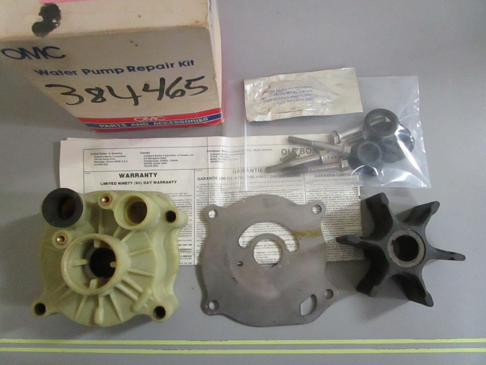 *NEW OEM* 0820 OMC Johnson Evinrude Water Pump Kit 384465 0384465