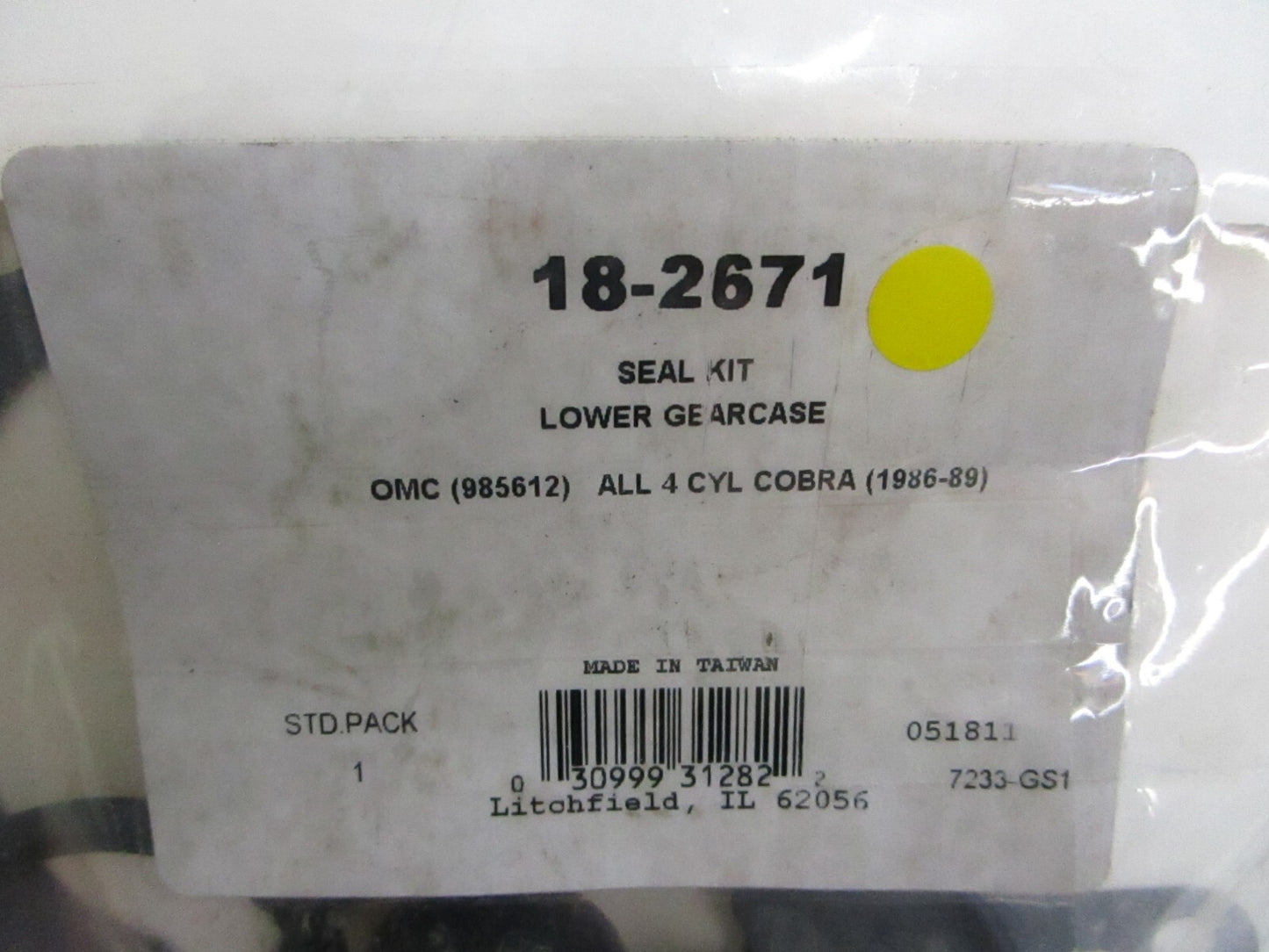 *NEW* 0810 Sierra Lower Gearcase Seal Kit 18-2671 Replaces: OMC 985612