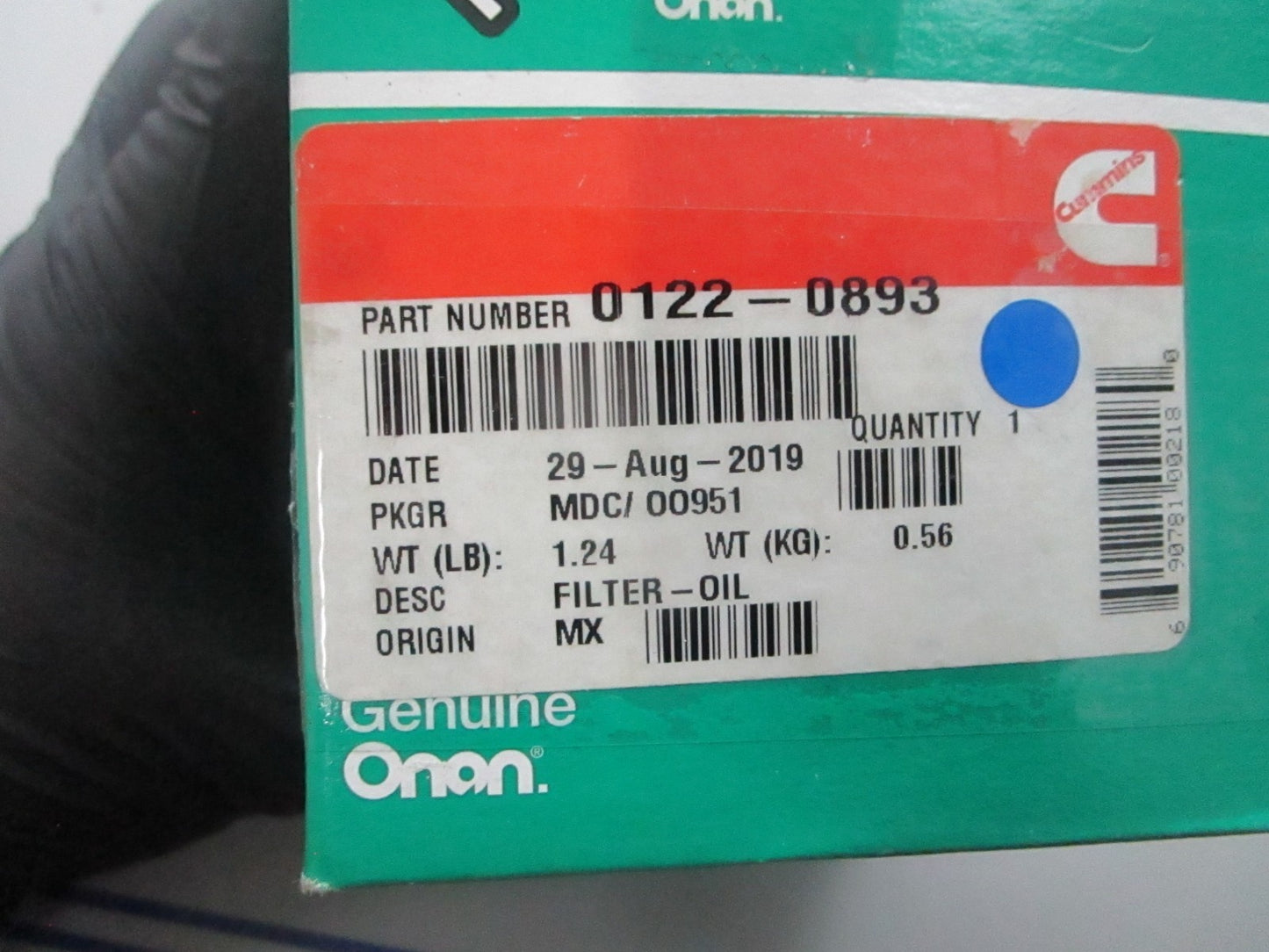 *NEW OEM* 0810 Onan Oil Filter 0122-0893