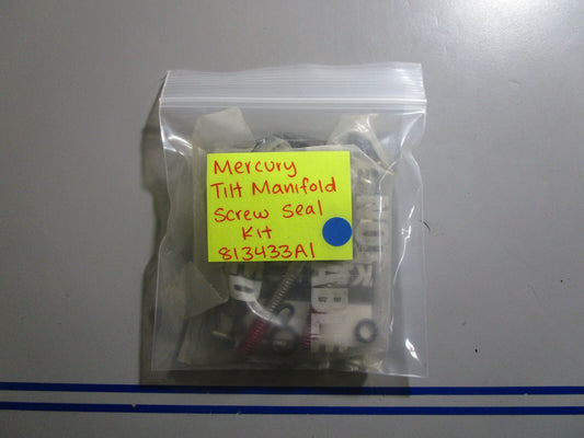 *NEW OEM* 0810 Mercury Quicksilver Tilt Manifold Screw Seal Kit 813433A1