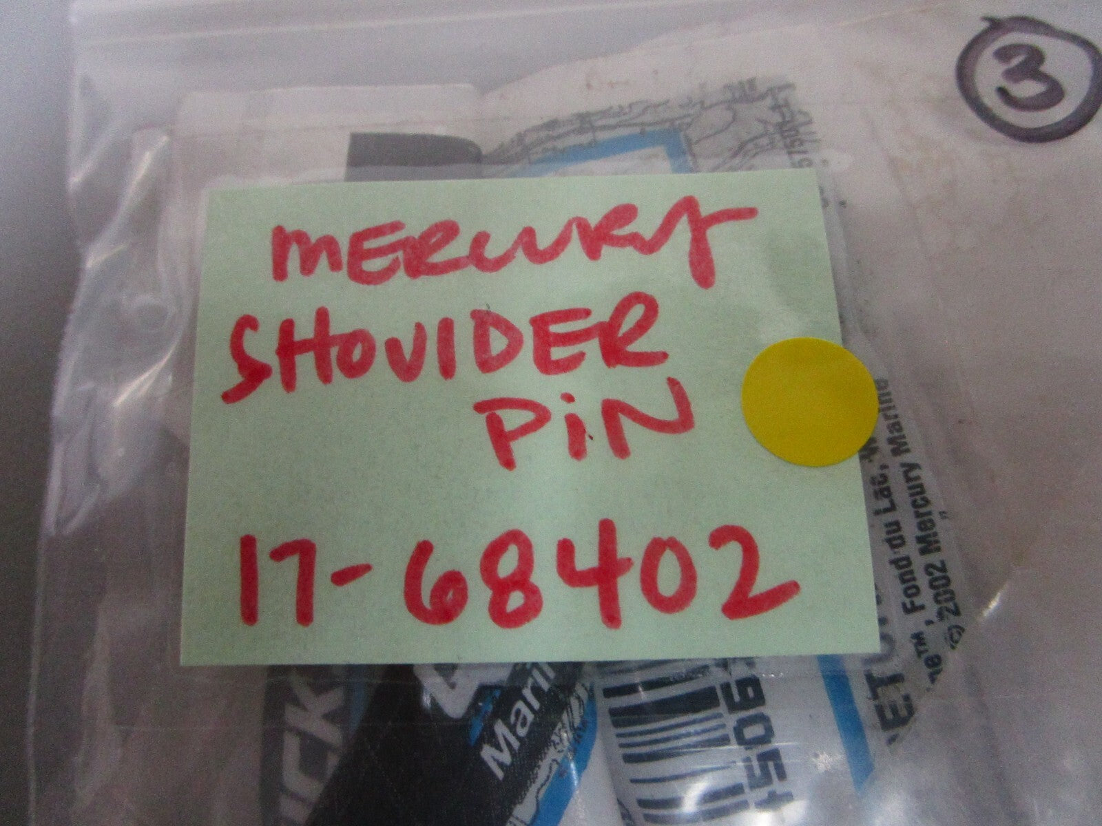 *NEW OEM* 0810 Mercury Quicksilver Shoulder Pin 17-68402