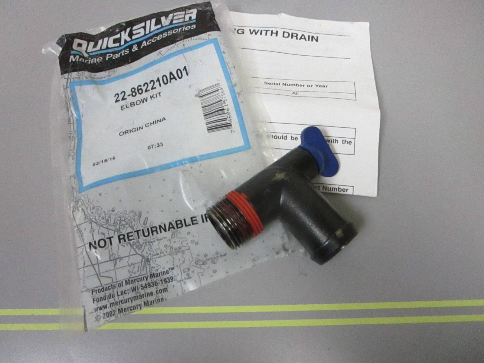 *NEW OEM* 0810 Mercury Quicksilver Elbow Kit 22-862210A01