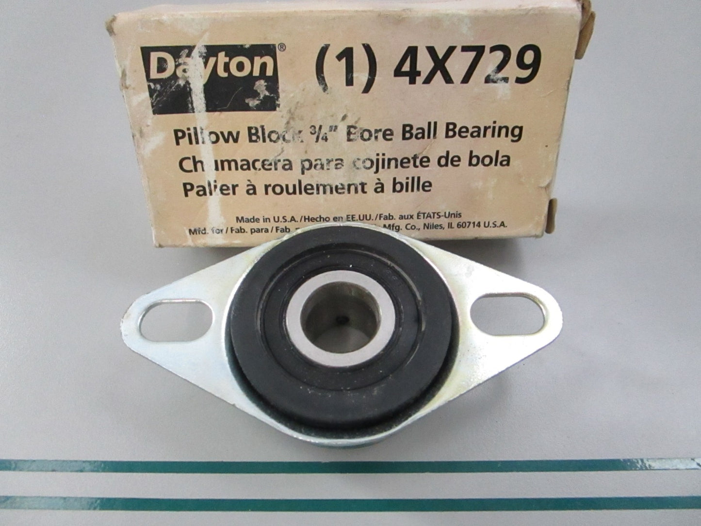 NEW 4X729 Dayton Pillow Block 3/4" Bore Ball Bearing 0810