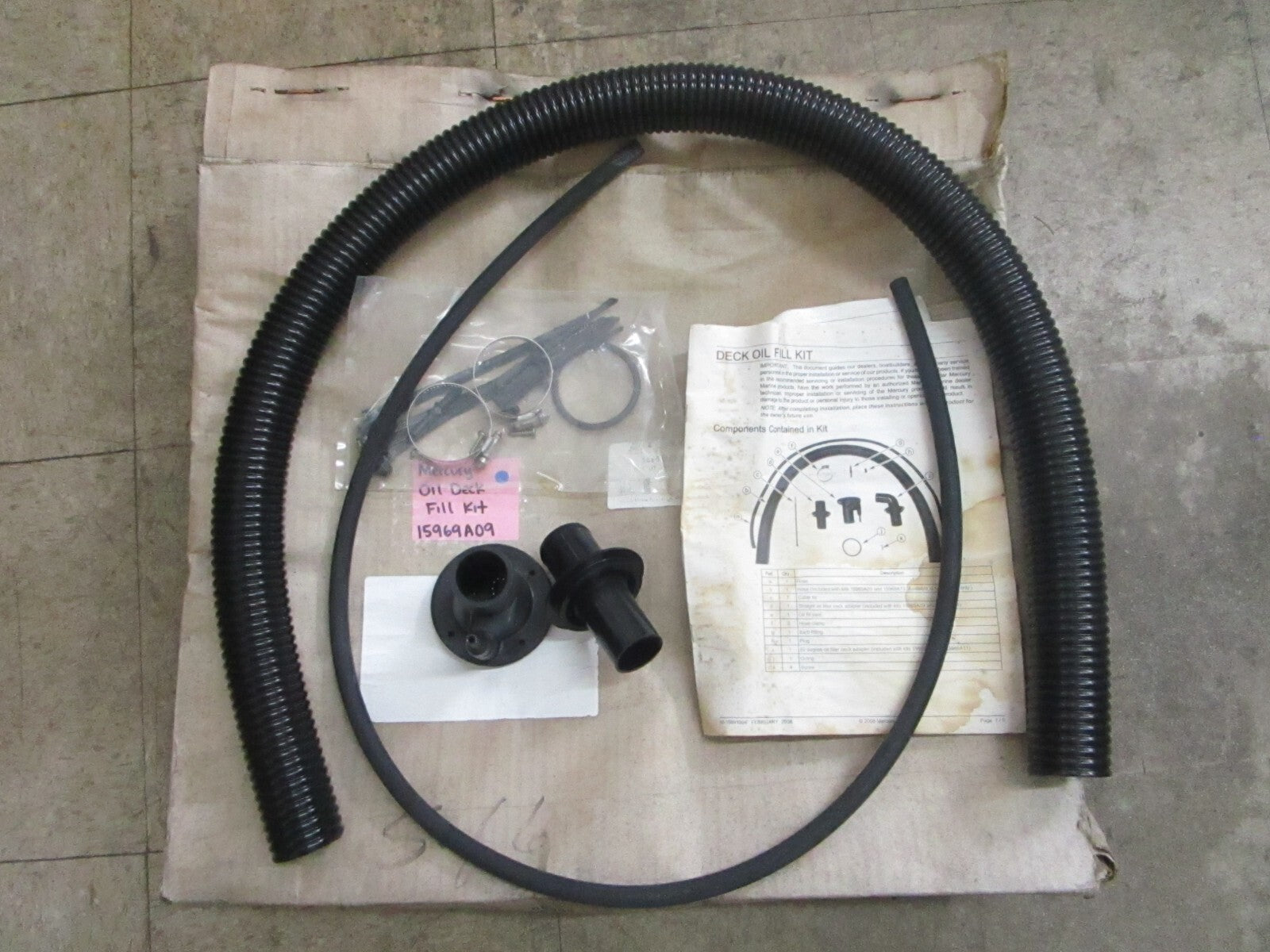 *NEW OEM* 0820 Mercury Quicksilver Oil Deck Fill Kit 15969A09