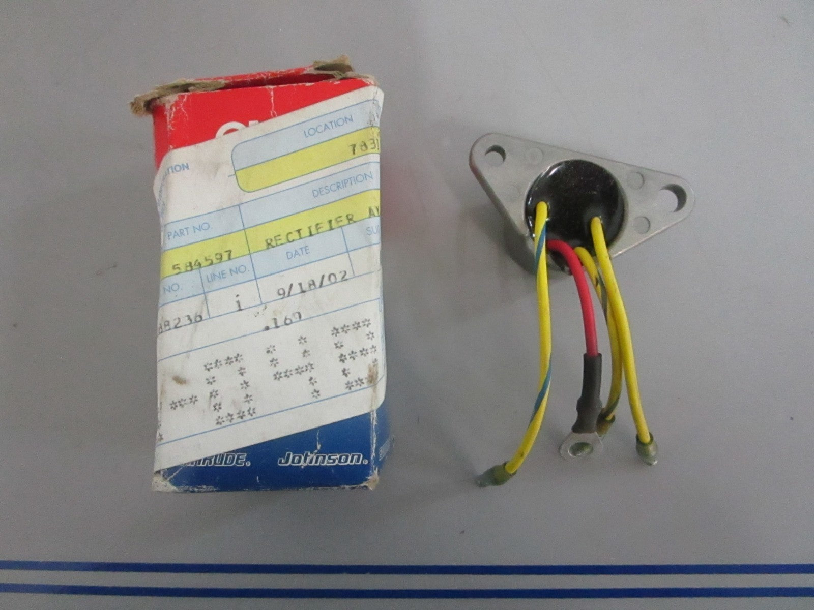 *NEW OEM* 0820 OMC Johnson Evinrude Rectifier Ay 584597 0584597