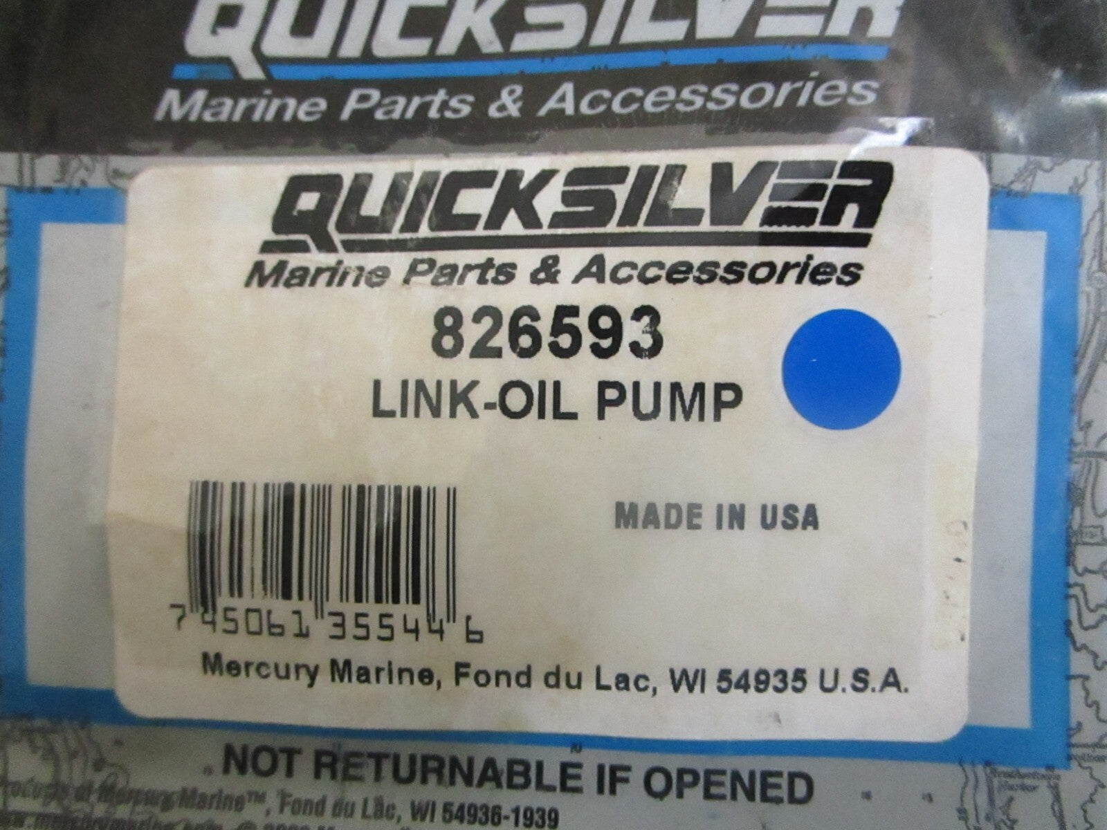 *NEW OEM* 0810 Mercury Quicksilver Oil Pump Link 826593