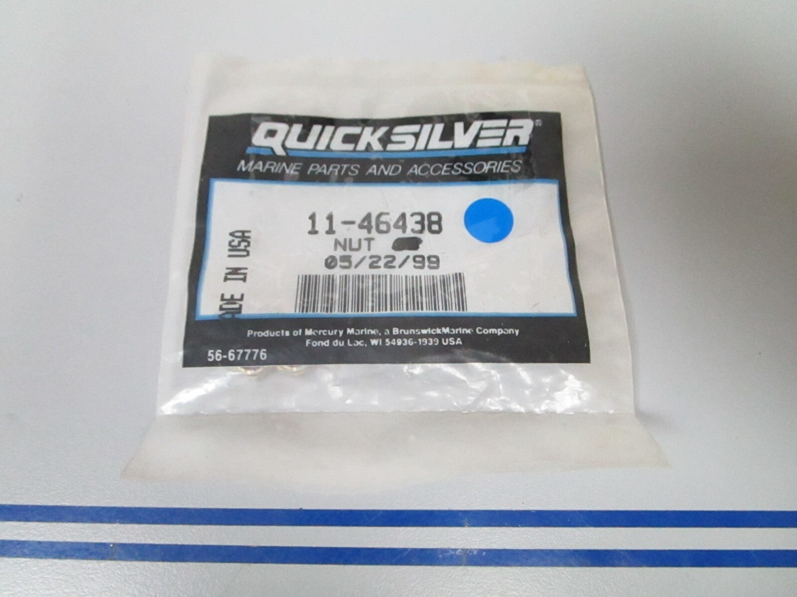 *NEW OEM* (LOT OF 5) 0810 Mercury Quicksilver Nut 11-46438