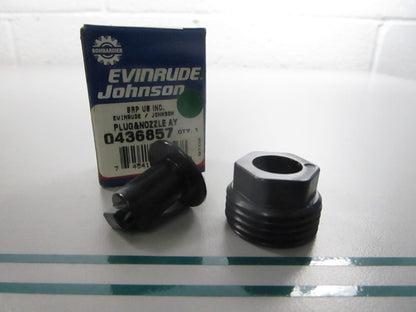 NEW OEM 436857 0436857 OMC Johnson Evinrude Plug & Nozzle Assembly 0810
