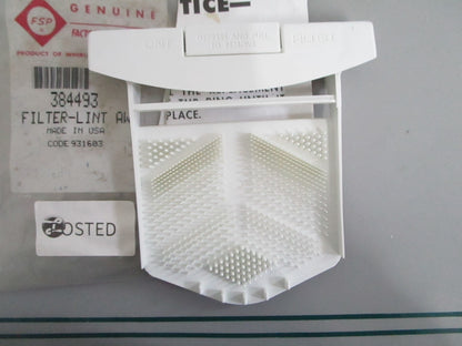 NEW OEM 384493 Whirlpool Lint Filter 0820