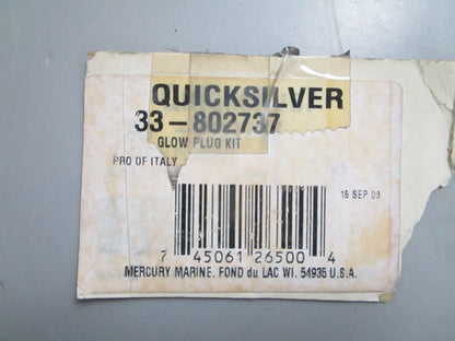 *NEW OEM* 0820 Mercury Quicksilver Glow Plug Kit 33-802737