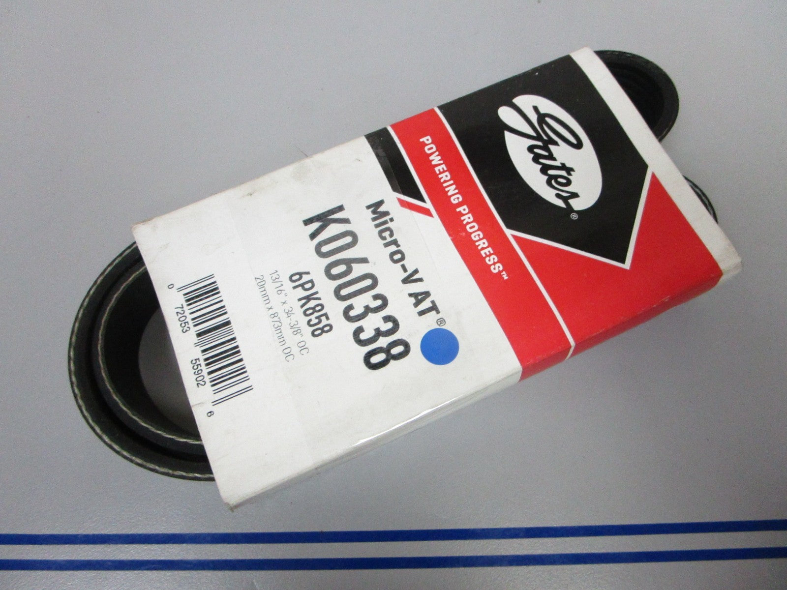 NEW K060338 Gates Micro-V 13/16" x 34 ⅜" Serpentine Belt 0720