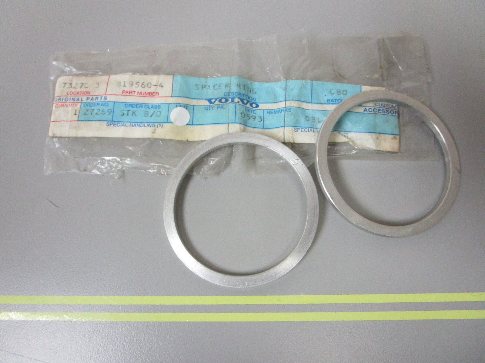 *NEW OEM* (LOT OF 2) 0810 Volvo Penta Spacer Ring 819560