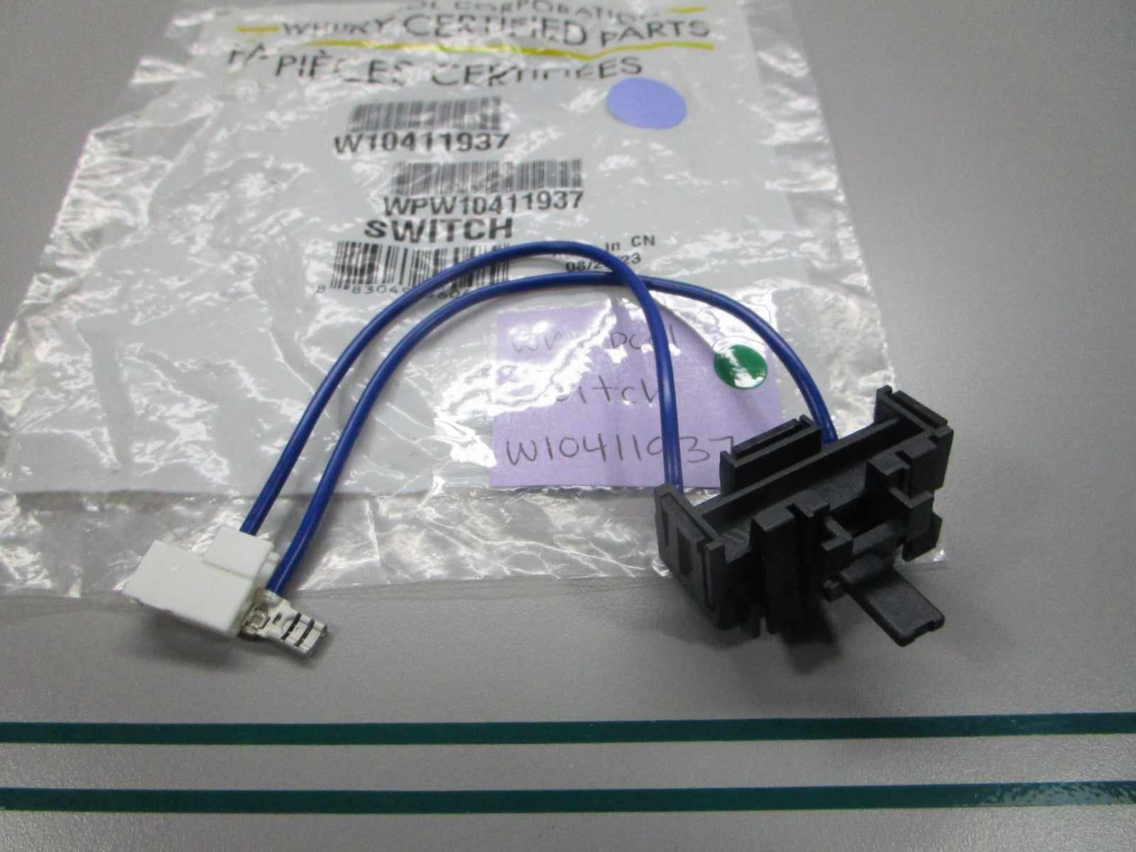 NEW OEM W10411937 Whirlpool Switch 0810
