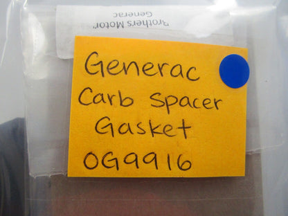 NEW OEM 0G9916 Generac Carburetor Spacer Gasket 0810