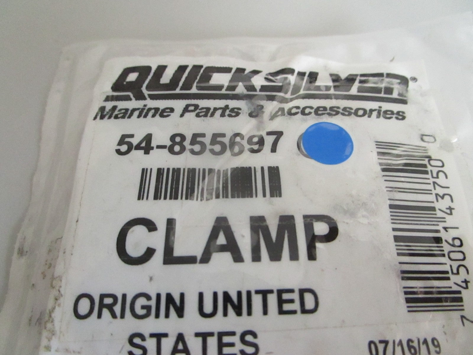 *NEW OEM* (LOT OF 5) 0720 Mercury Quicksilver Clamp 54-855697