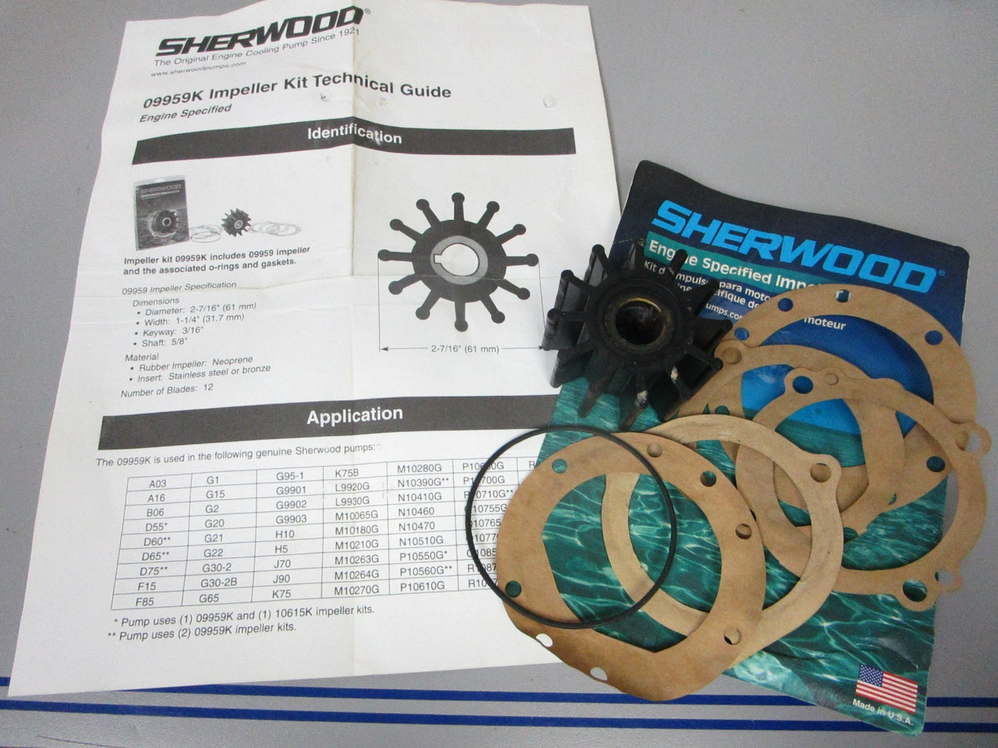 NEW OEM 09959K Sherwood Impeller Kit 0720