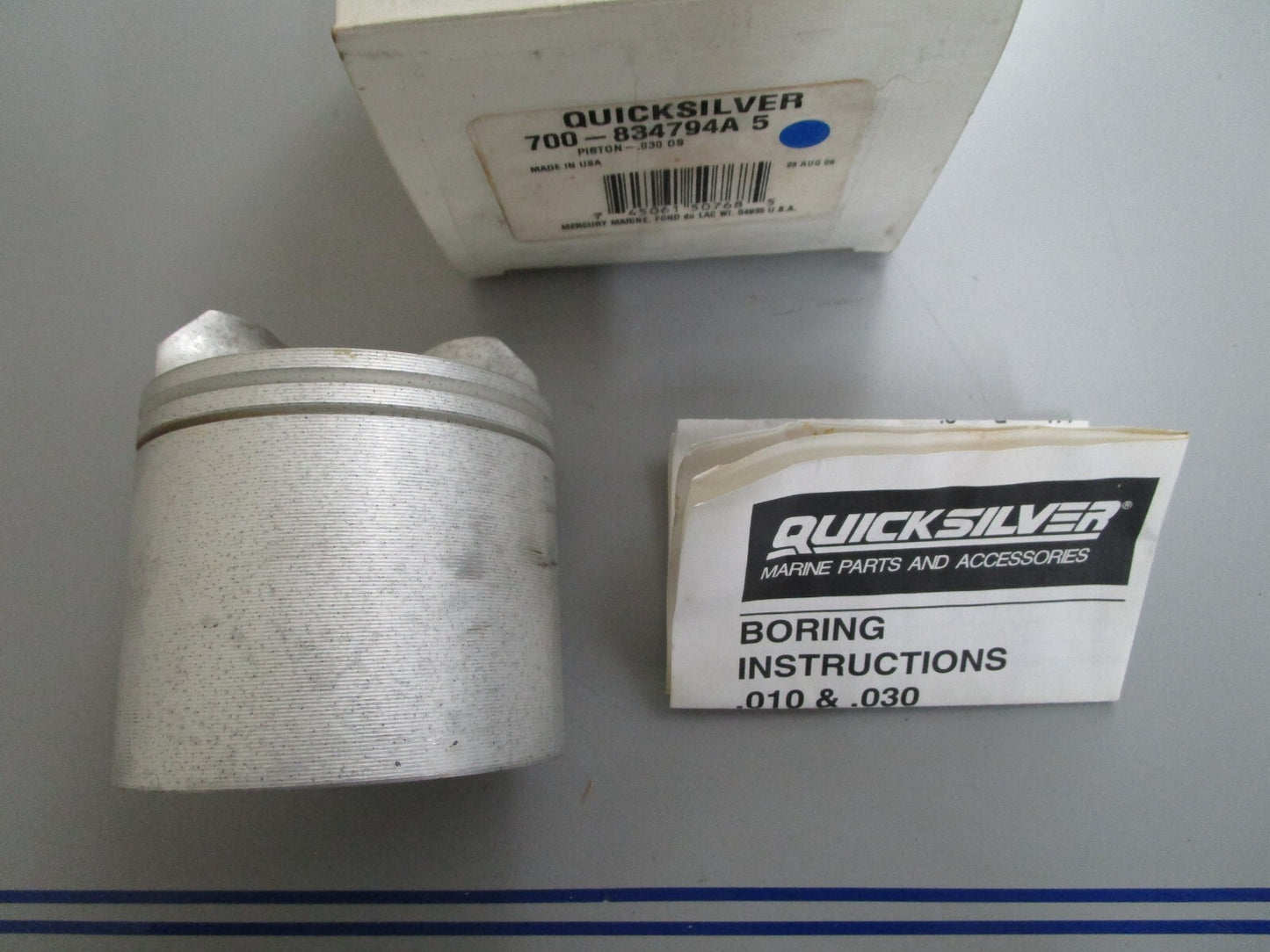 *NEW OEM* 0820 Mercury Quicksilver .030 OS Piston 700-834794A5