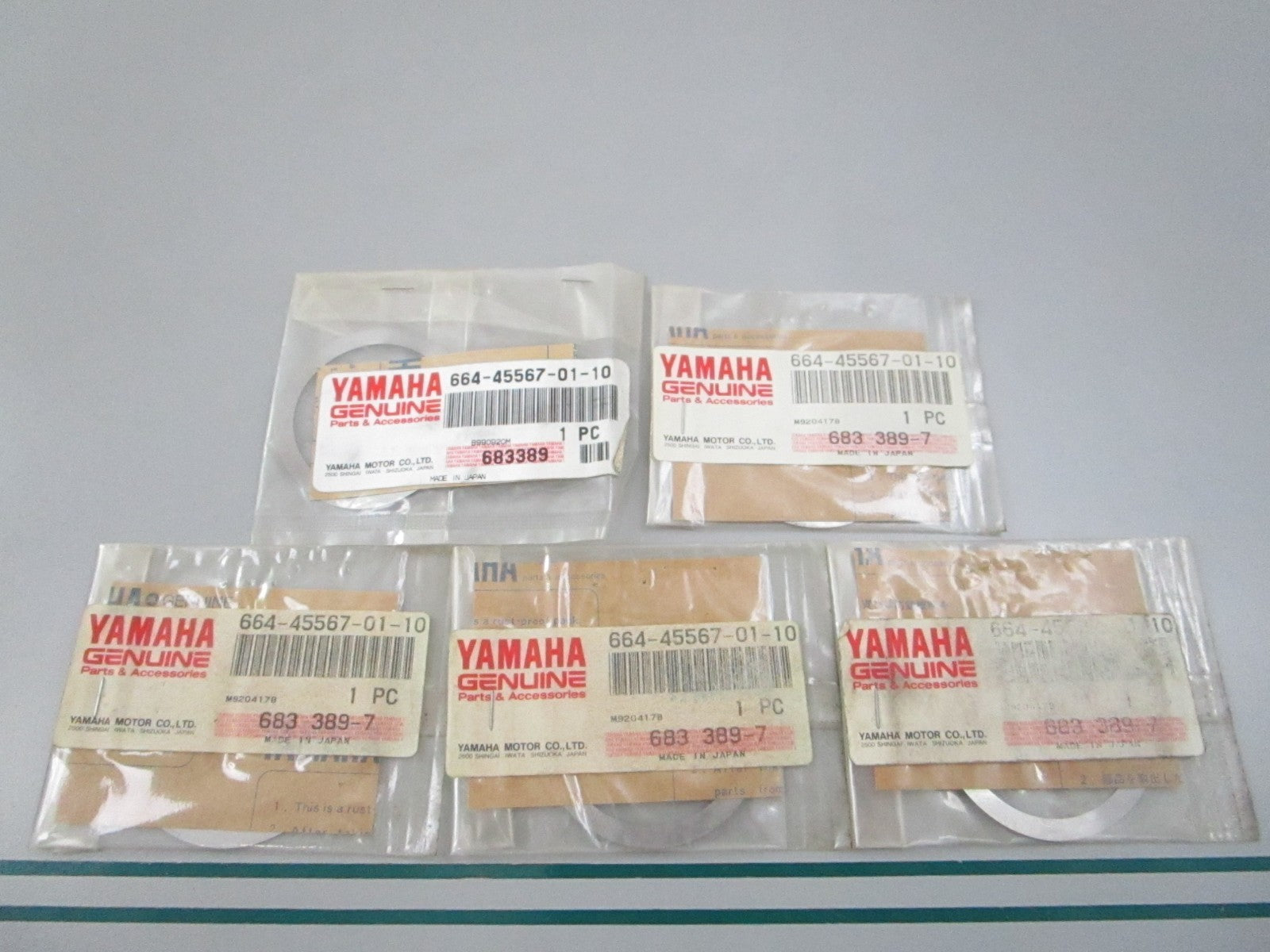 NEW OEM (LOT OF 5) 664-45567-01-10 Yamaha Shim 0810
