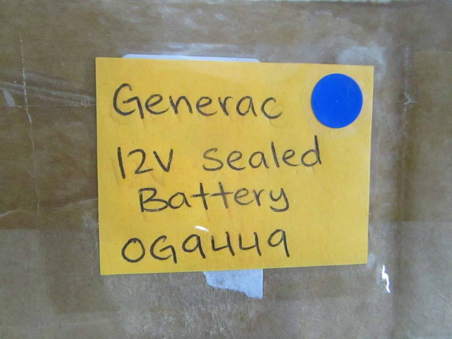 NEW OEM 0G9449 Generac 12V Sealed Battery 0820