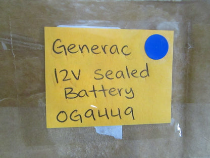 NEW OEM 0G9449 Generac 12V Sealed Battery 0820