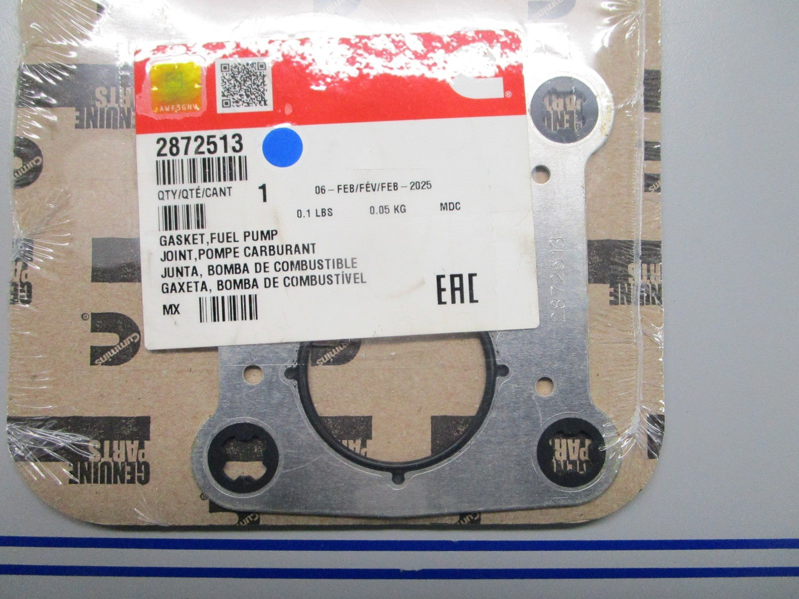 *NEW OEM* 0810 Cummins Fuel Pump Gasket 2872513