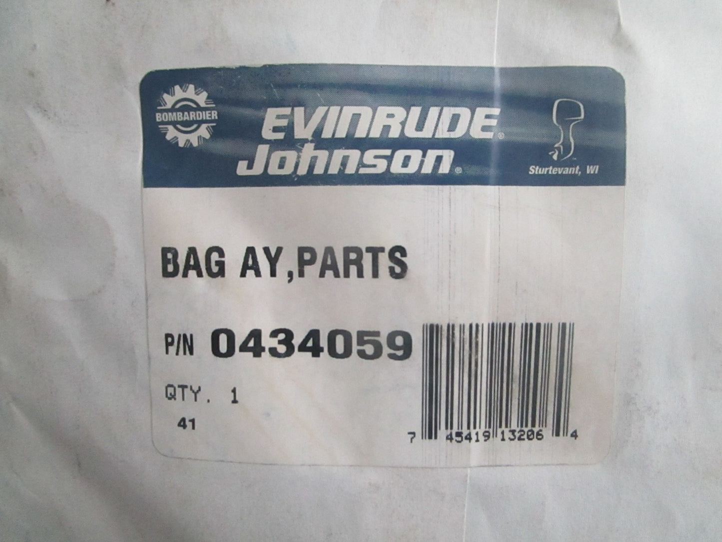 NEW OEM 434059 0434059 OMC Johnson Evinrude Parts Bag Assy 0820