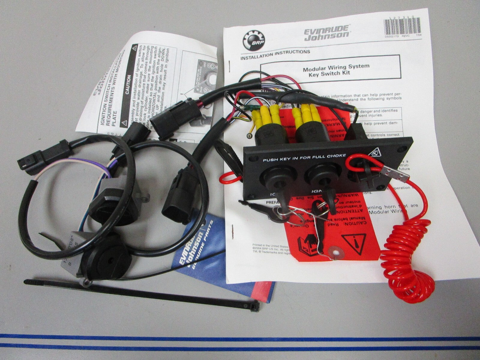 *NEW OEM* 0720 OMC Johnson Evinrude Dual Engine Key Switch Assembly 176410