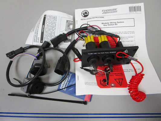 *NEW OEM* 0720 OMC Johnson Evinrude Dual Engine Key Switch Assembly 176410