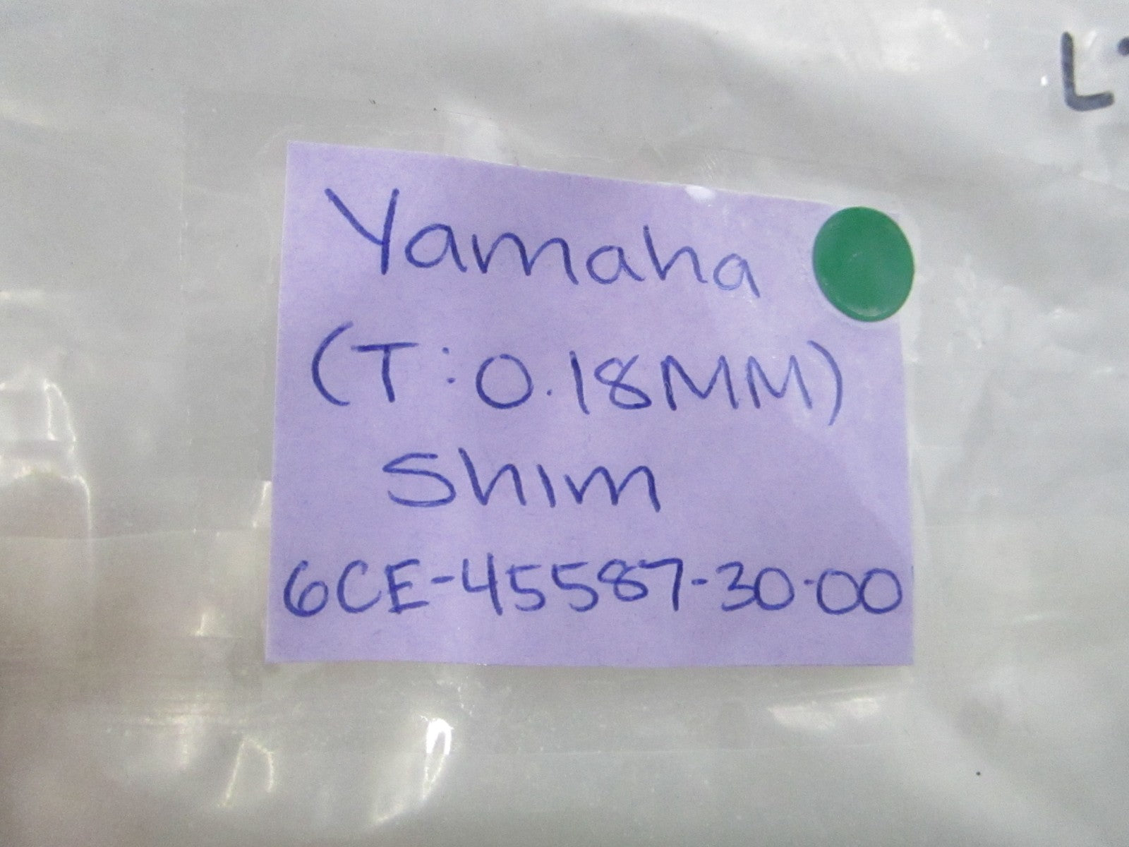 NEW OEM (LOT OF 2) 6CE-45587-30-00 Yamaha (T:0.18mm) Shim 0810