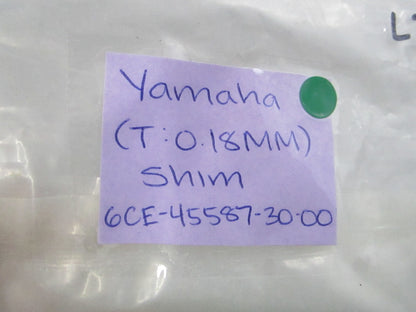 NEW OEM (LOT OF 2) 6CE-45587-30-00 Yamaha (T:0.18mm) Shim 0810
