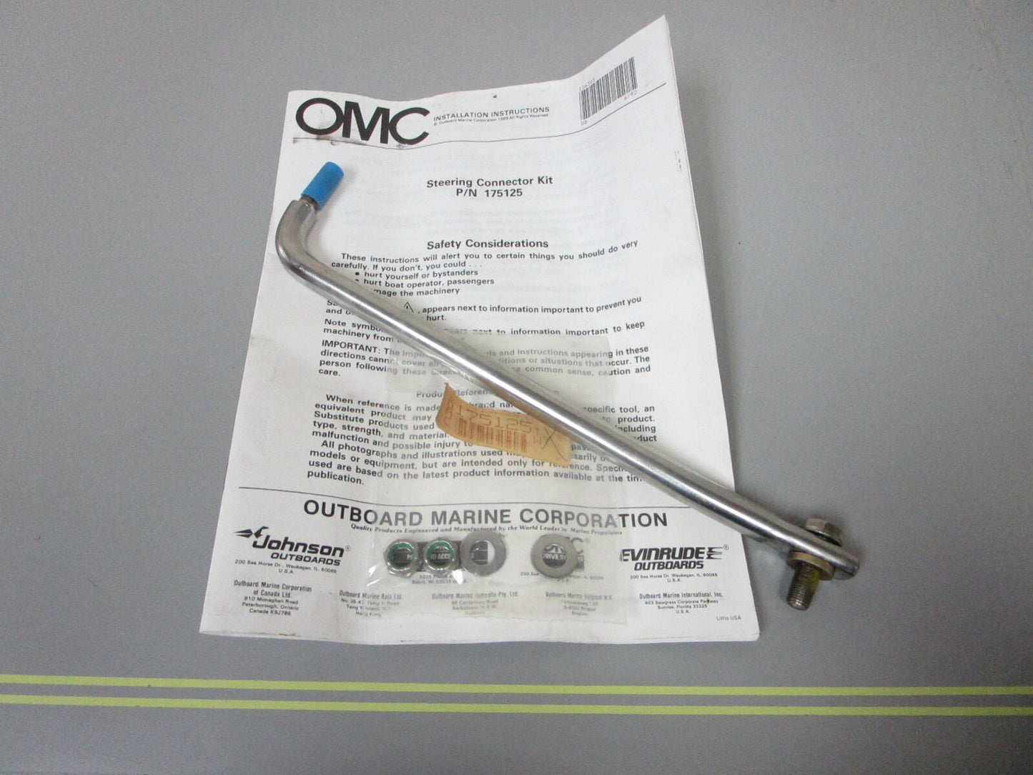 *NEW OEM* 0720 OMC Johnson Evinrude Steering Arm 175125 0175125