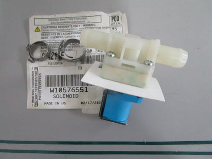 Whirlpool NEW OEM Dishwasher Solenoid W10576551 NOS Genuine Appliance Part 0820