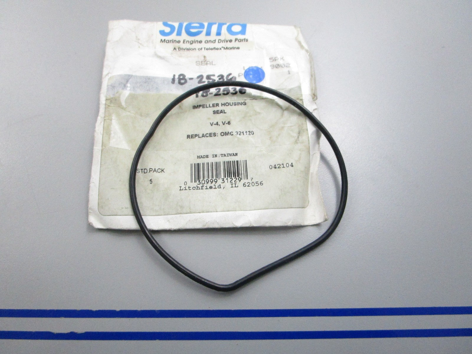 NEW 18-2536 Replaces: OMC 321120 0321120 Sierra Impeller Housing Seal 0810