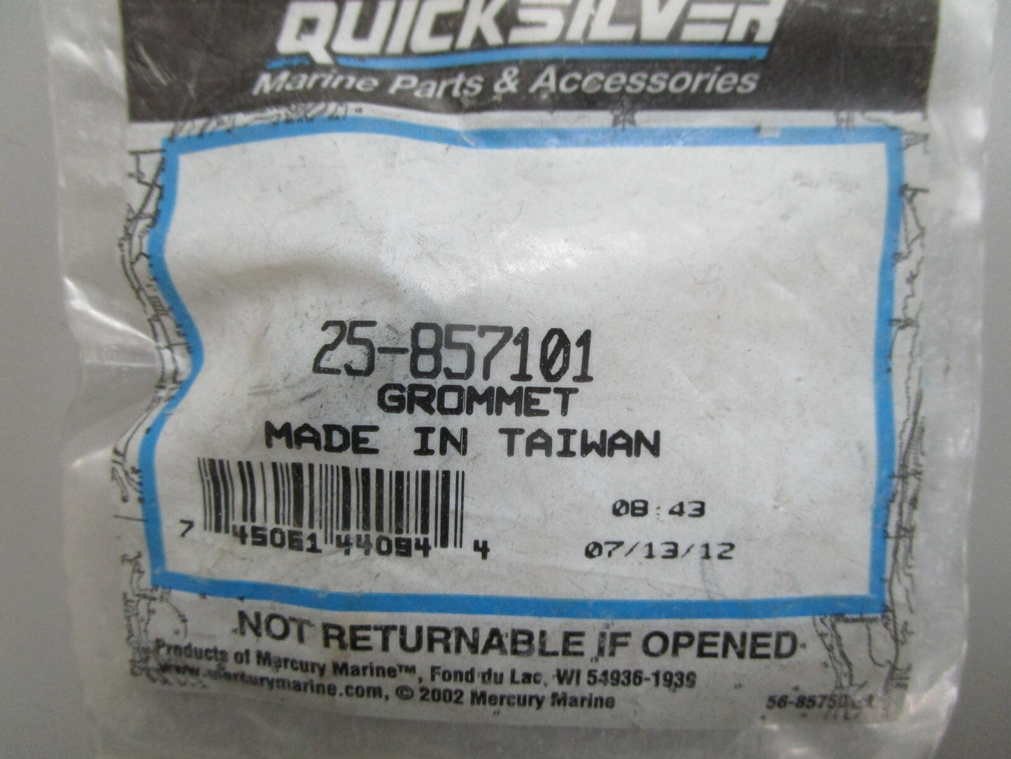 *NEW OEM* 0810 Mercury Quicksilver Grommet 25-857101