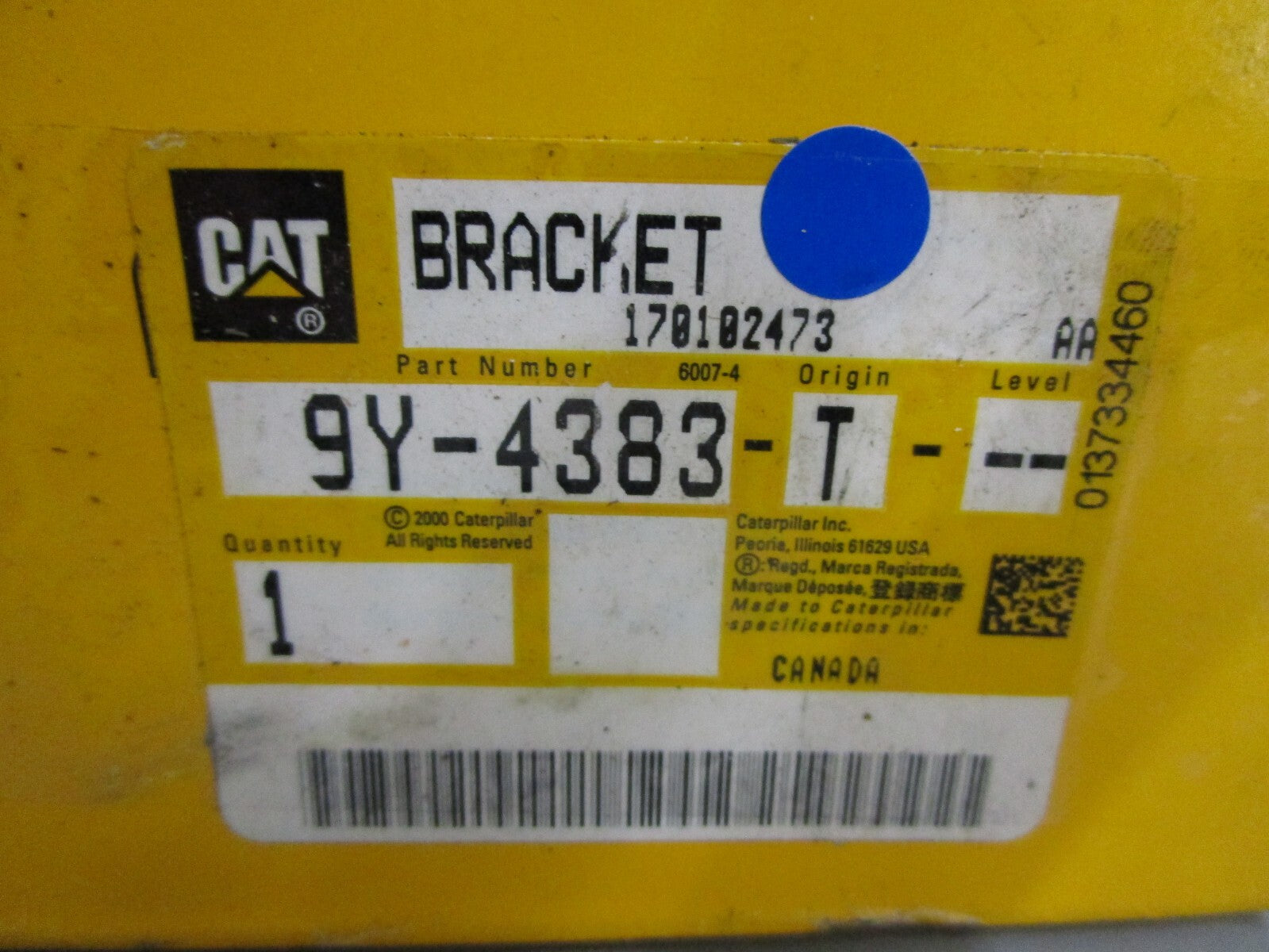 *NEW OEM* 0820 CAT Bracket 9Y-4383