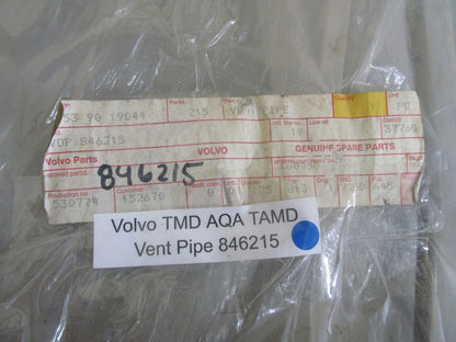 *NEW OEM* 0820 Volvo Penta TMD AQA TAMD Vent Pipe 846215
