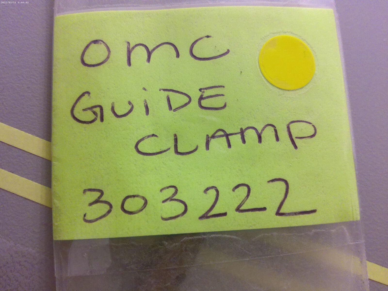 *NEW OEM* 0810 OMC Johnson Evinrude Guide Clamp 303222 0303222