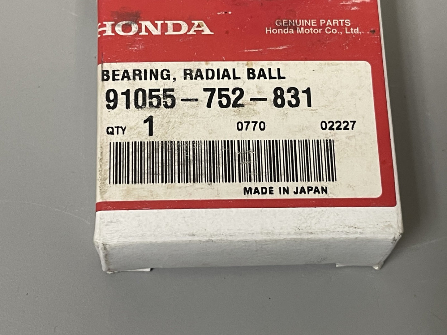 *NEW OEM* 0670 Honda Radial Ball Bearing 91055-752-831