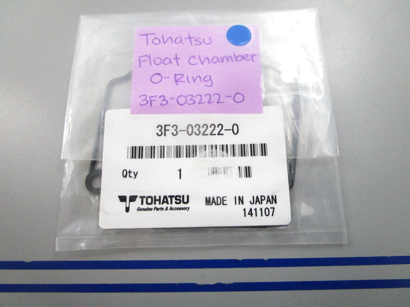 NEW OEM 3F3-03222-0 3F3032220 Tohatsu Float Chamber O-Ring 0810