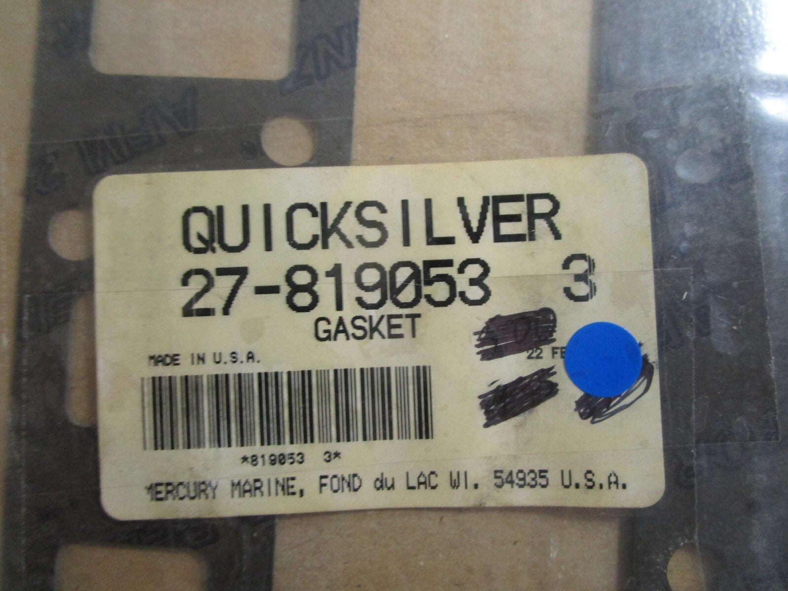 *NEW OEM* 0810 Mercury Quicksilver Gasket 27-819053 3