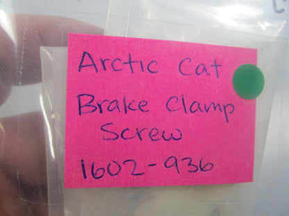NEW OEM (LOT OF 2) 1602-936 Arctic Cat Brake Clamp Screw 0810