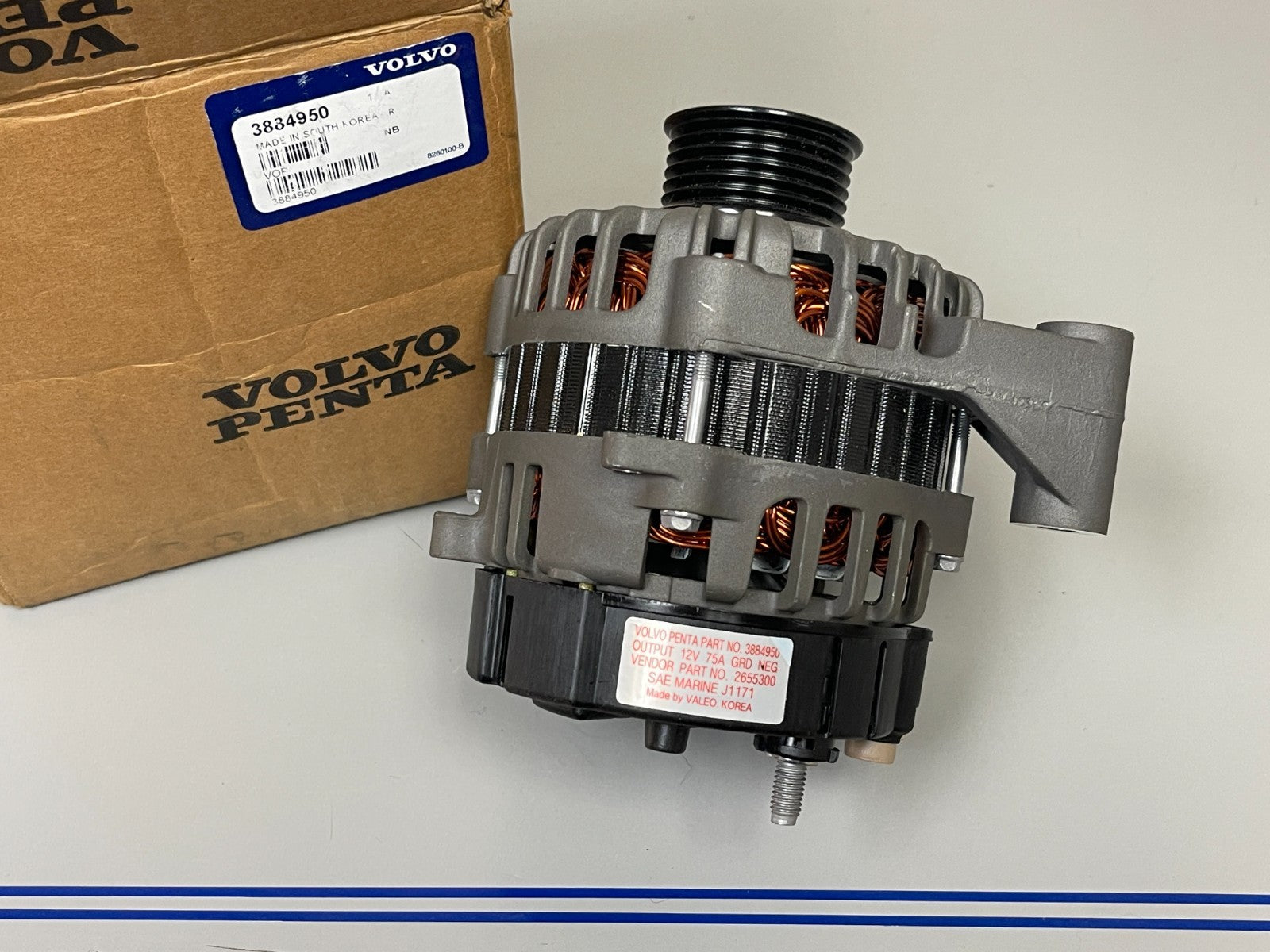 NEW OEM 3884950 Volvo Penta 12V 75A Alternator 0720