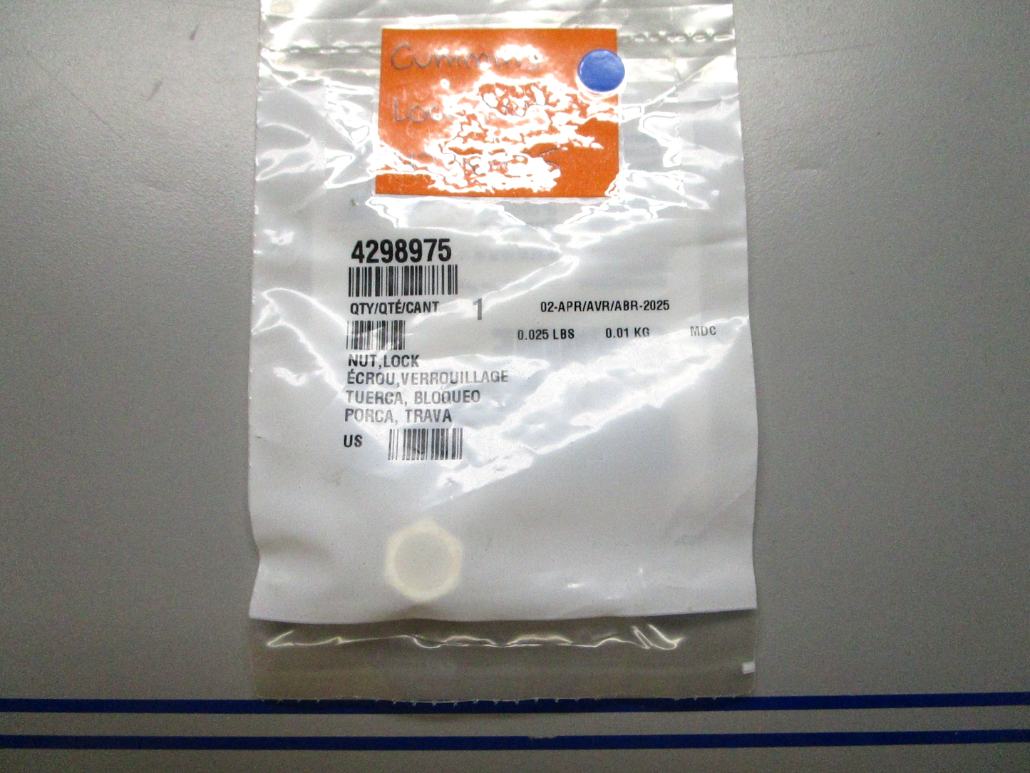 *NEW OEM* 0810 Cummins Lock Nut 4298975