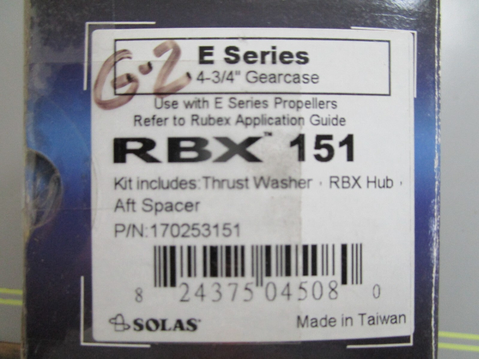 *NEW* 0810 Solas RBX 151 Rubex Hub Kit 170253151