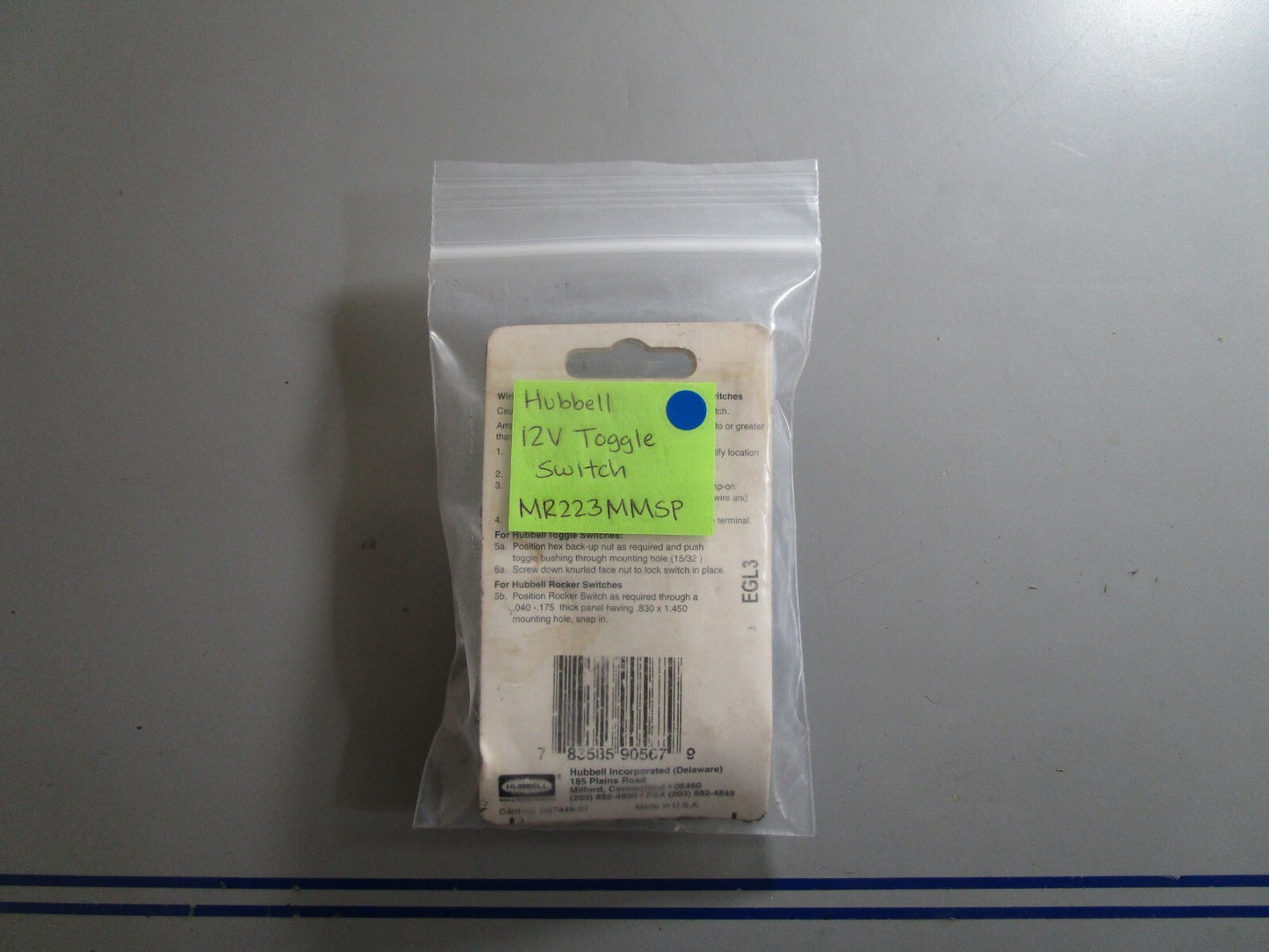 *NEW* 0810 Hubbell 12V Toggle Switch MR223MMSP