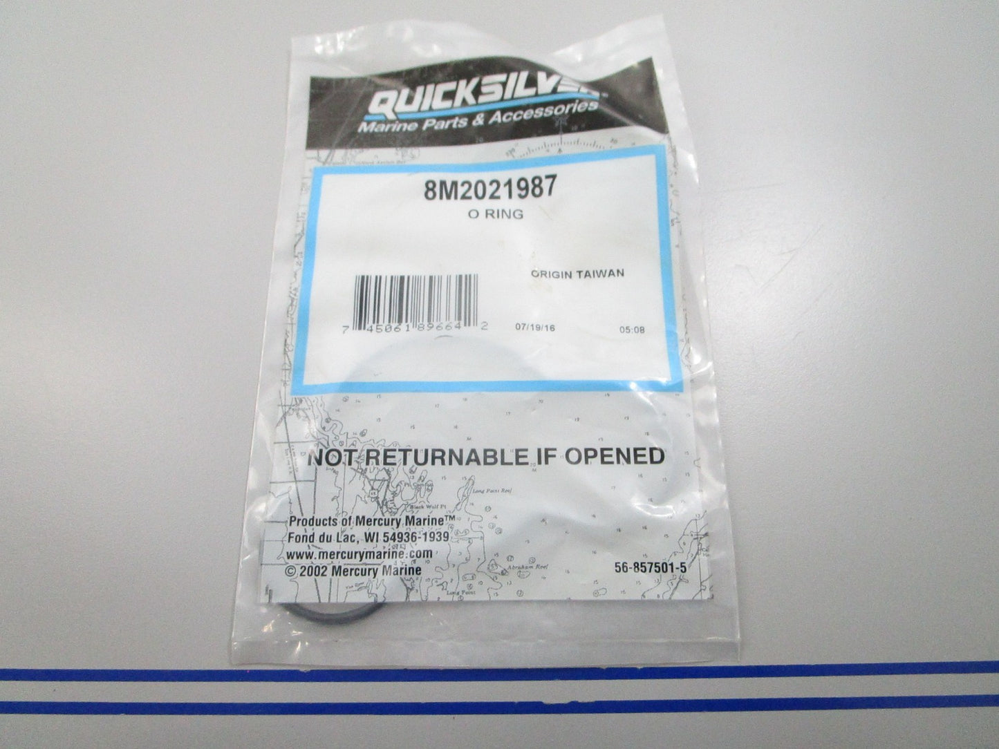 *NEW OEM* 0810 Mercury Quicksilver Water Pump O-Ring 8M2021987