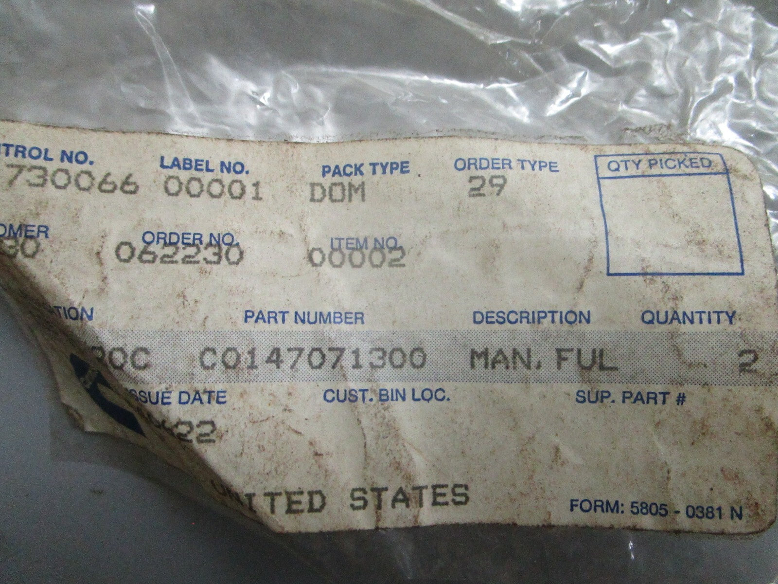 *NEW OEM* 0820 Cummins Fuel Line C0147071300