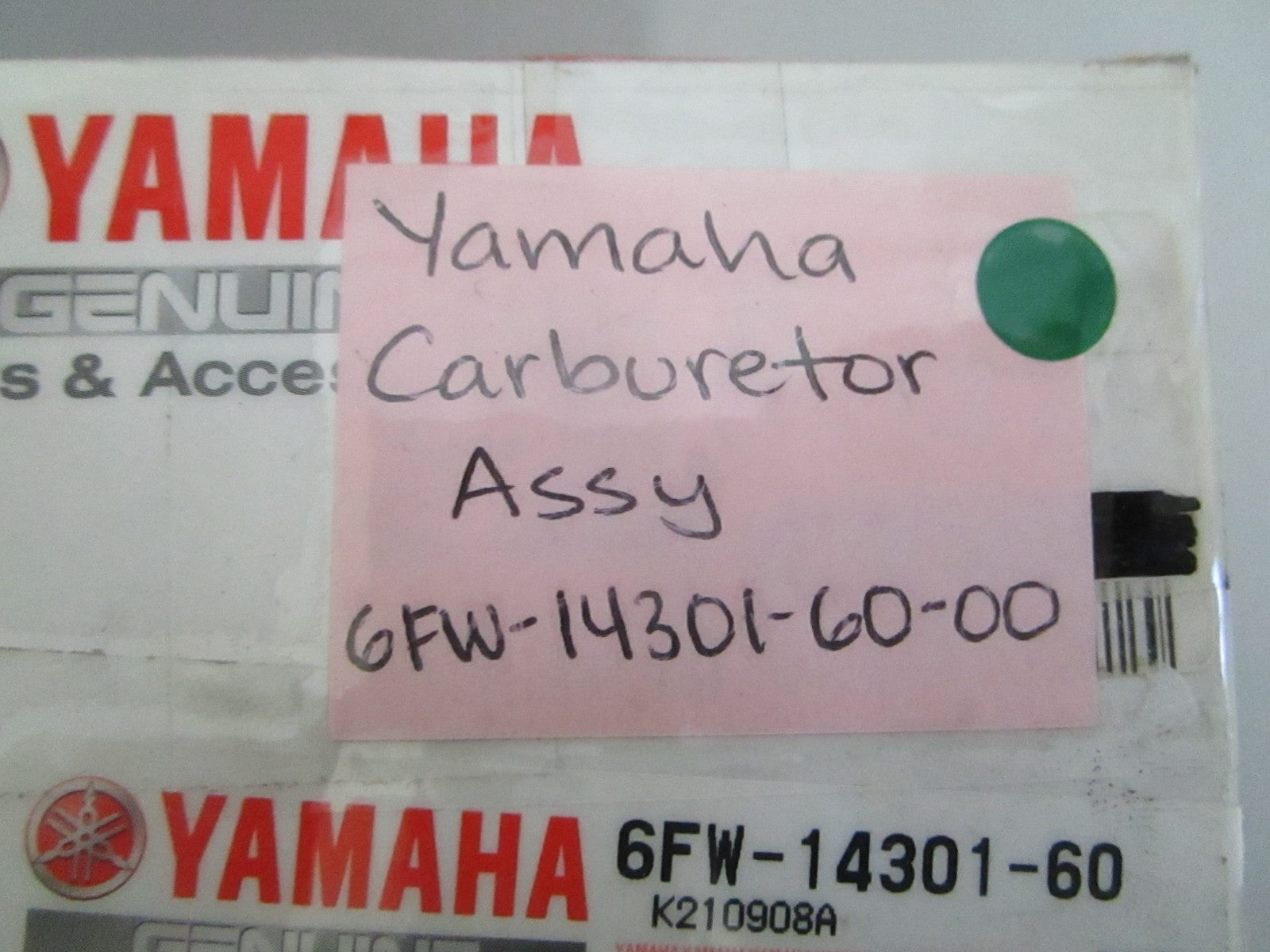 NEW OEM 6FW-14301-60-00 Yamaha Carburetor Assy 0820