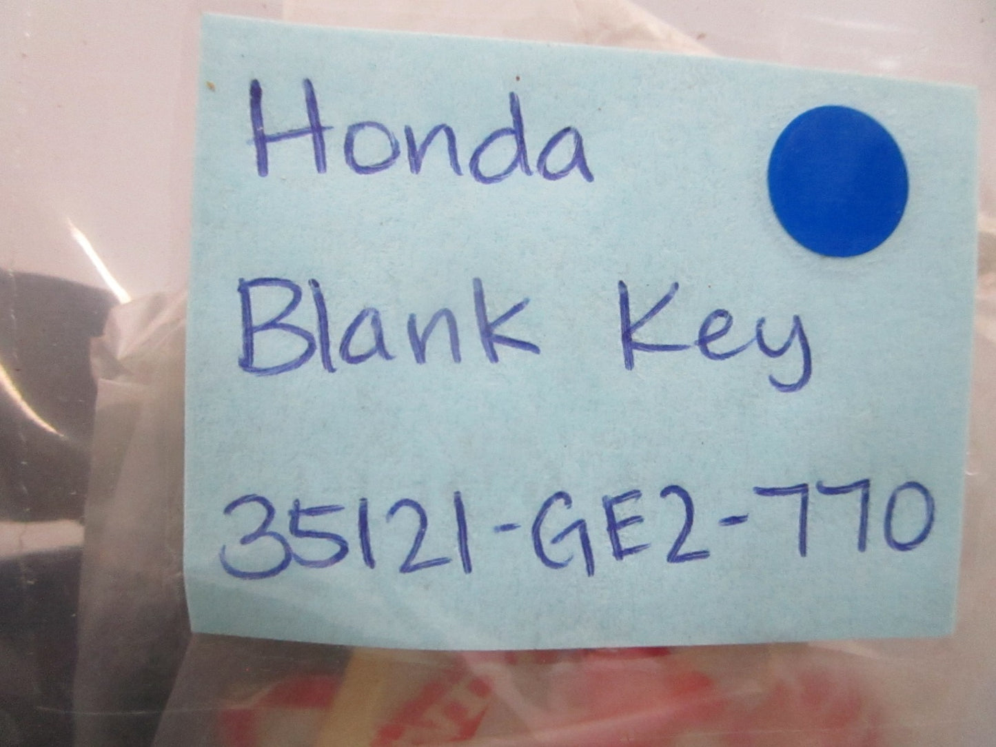 *NEW OEM* 0810 Honda Blank Key 35121-GE2-770