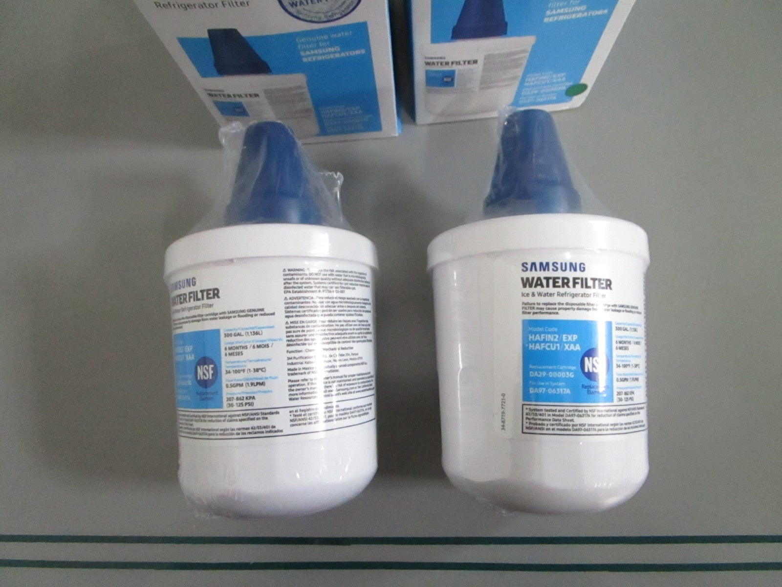 Samsung NEW OEM DA29-00003G HAF-CU1 Refrigerator Water Filter Lot of 2 0820
